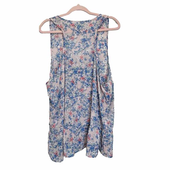 Maurices Women's 3X Multi Floral Babydoll Tank Plus Size Top Sheer Cottage Flowy - Picture 4 of 8